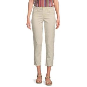 Democracy "Ab"solution Embroidered Slim Straight Leg High Rise Cropped Jeans 16